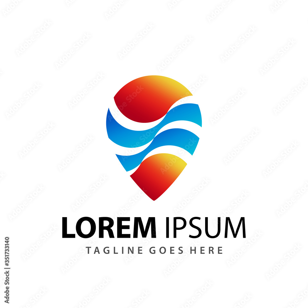 Abstract Pin Water Lamp Maps Logo Designs Template Premium Abstract Pin Water Lamp Maps Logo Designs Template Premium