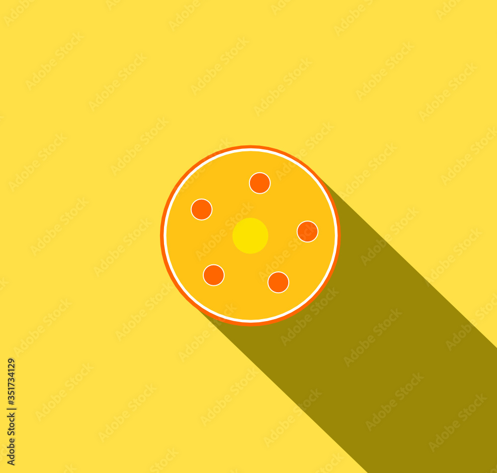 orange slice. Vector icon illustration. orange slice. Vector icon illustration.