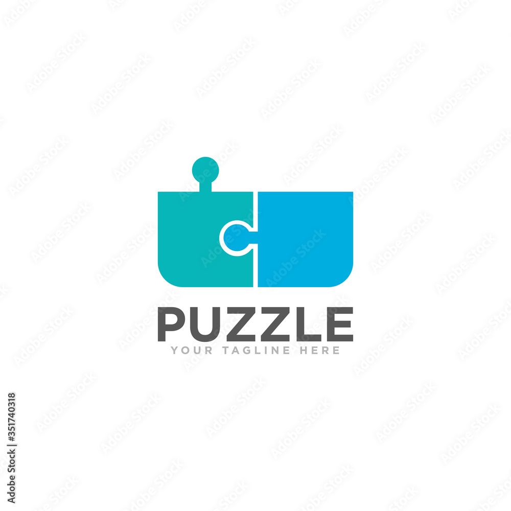 Fototapeta premium Puzzle Logo Design Vector Template