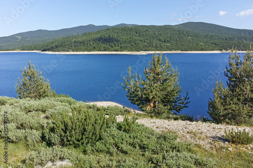 Panorama of Belmeken Reservoir, Rila mountain