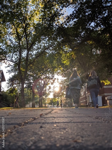 Walk on cobblestone