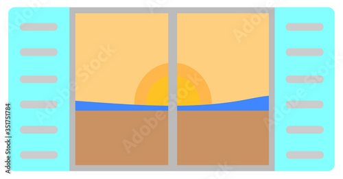 window on sea sunset seascape landscape view