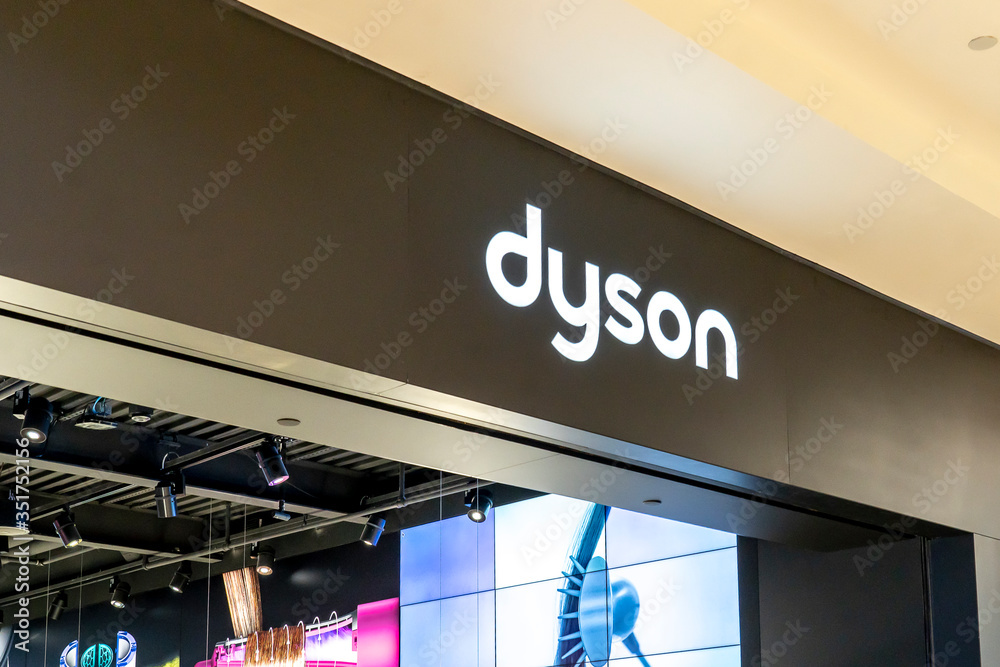 Tysons Corner, Virginia, USA- January 14, 2020: Dyson Demo Store sign. Dyson  Ltd is a British technology company. Stock Photo | Adobe Stock