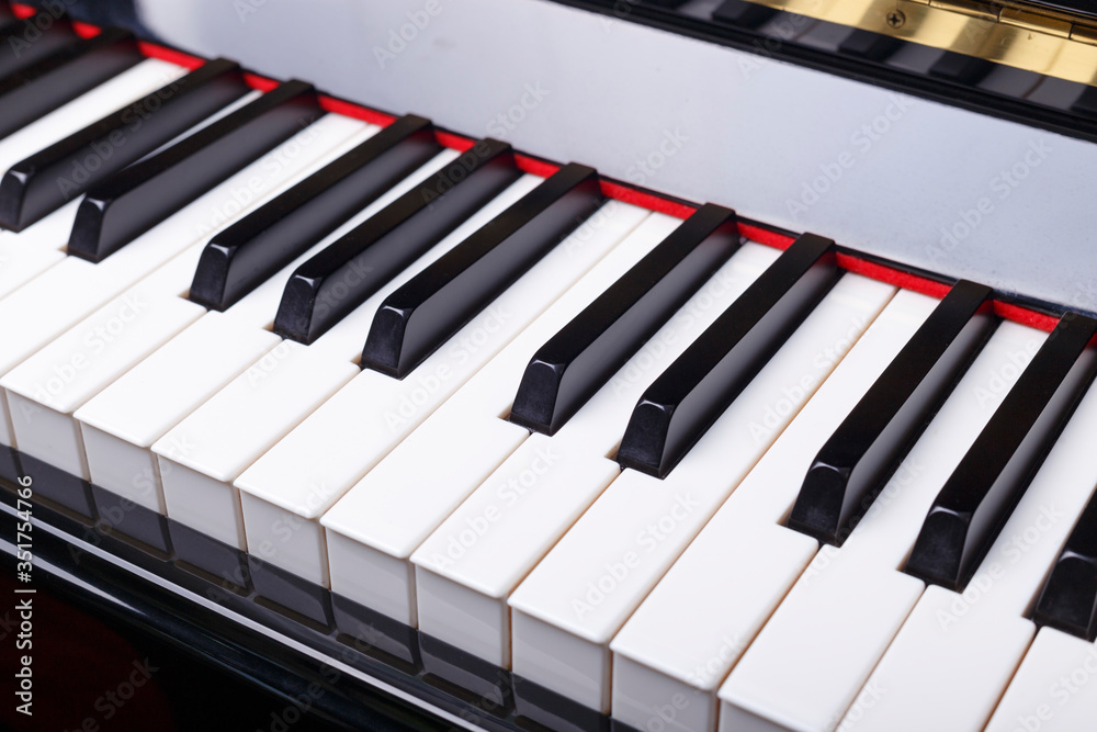 Close up of Piano keys, selective focus with shallow depth of field. Close up of Piano keys, selective focus with shallow depth of field.