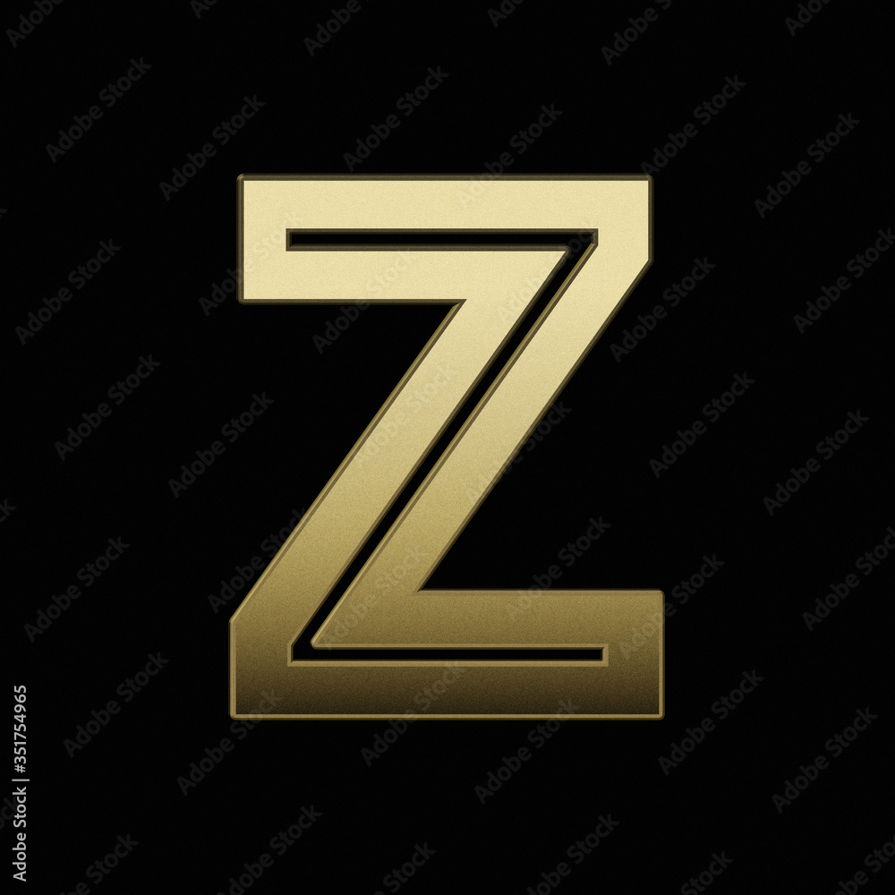 Alphabet. Gold letter isolated on black background. Alphabet. Gold letter isolated on black background.