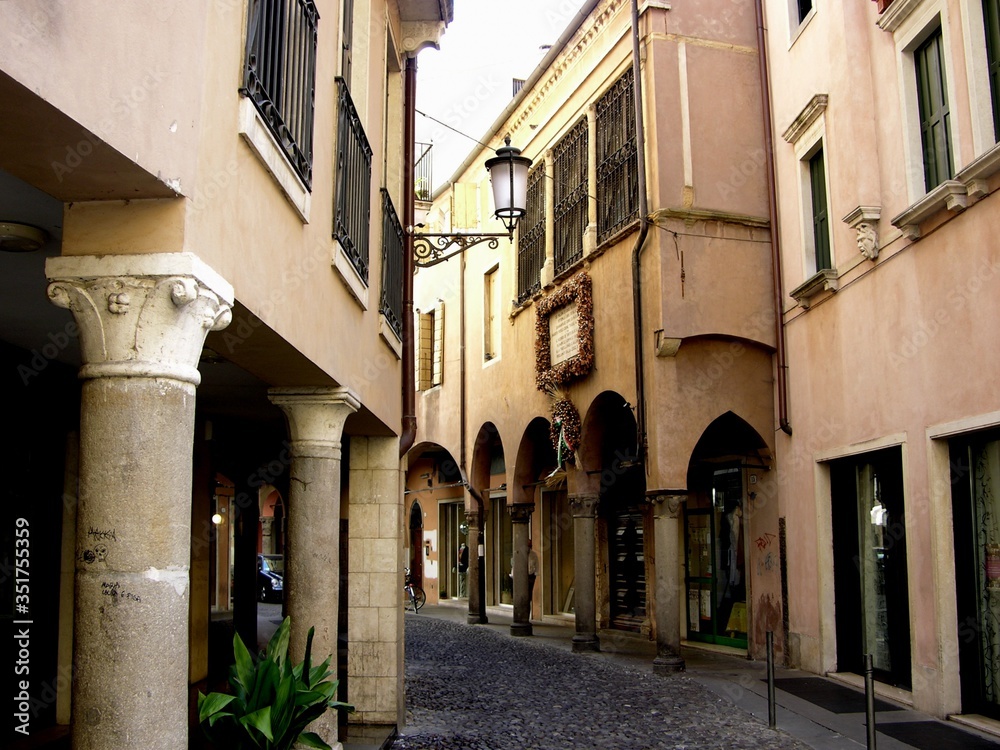 Padua, Italy, Streetscape with Arcade