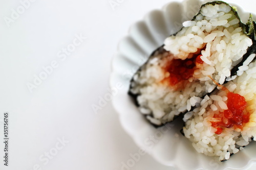 Japanese food, Ikura salmon roe an rice ball