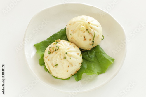 Chinese food, dumping Sheng Jian Bao pan fried meat bun