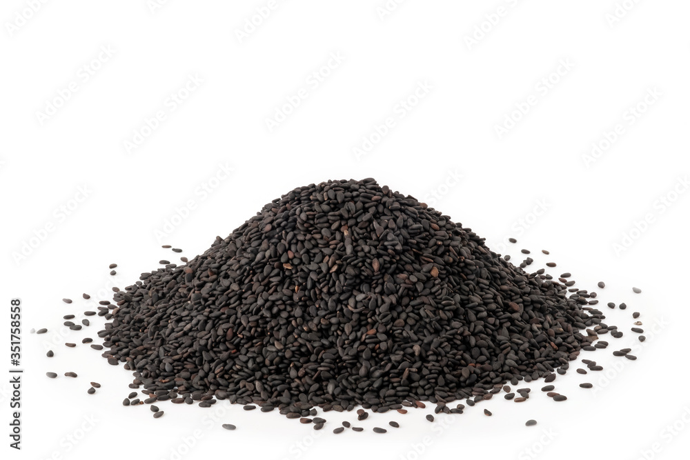 Pile of Sesame seed on white background Pile of Sesame seed on white background