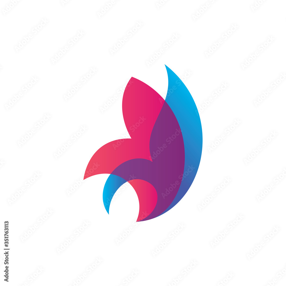 Nature Leaf Flat Logo Nature Leaf Flat Logo