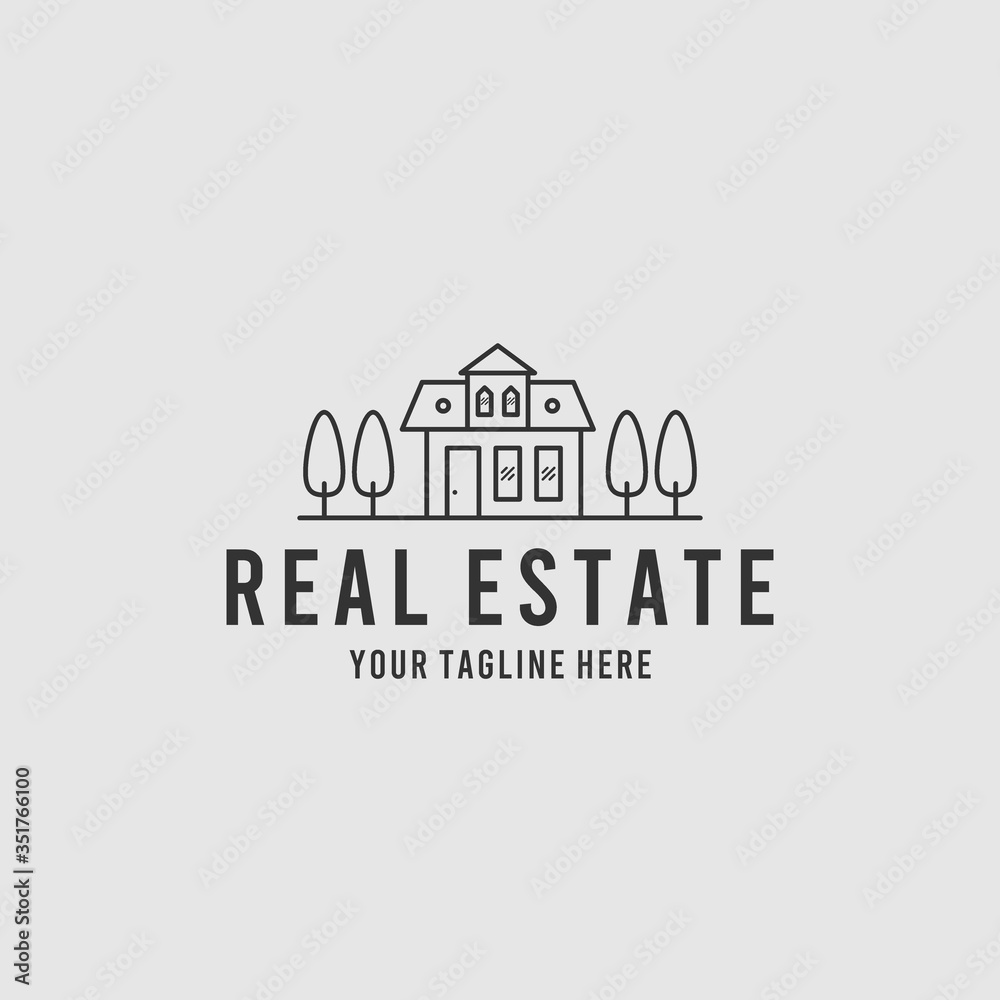 Real estate minimalist logo design inspiration