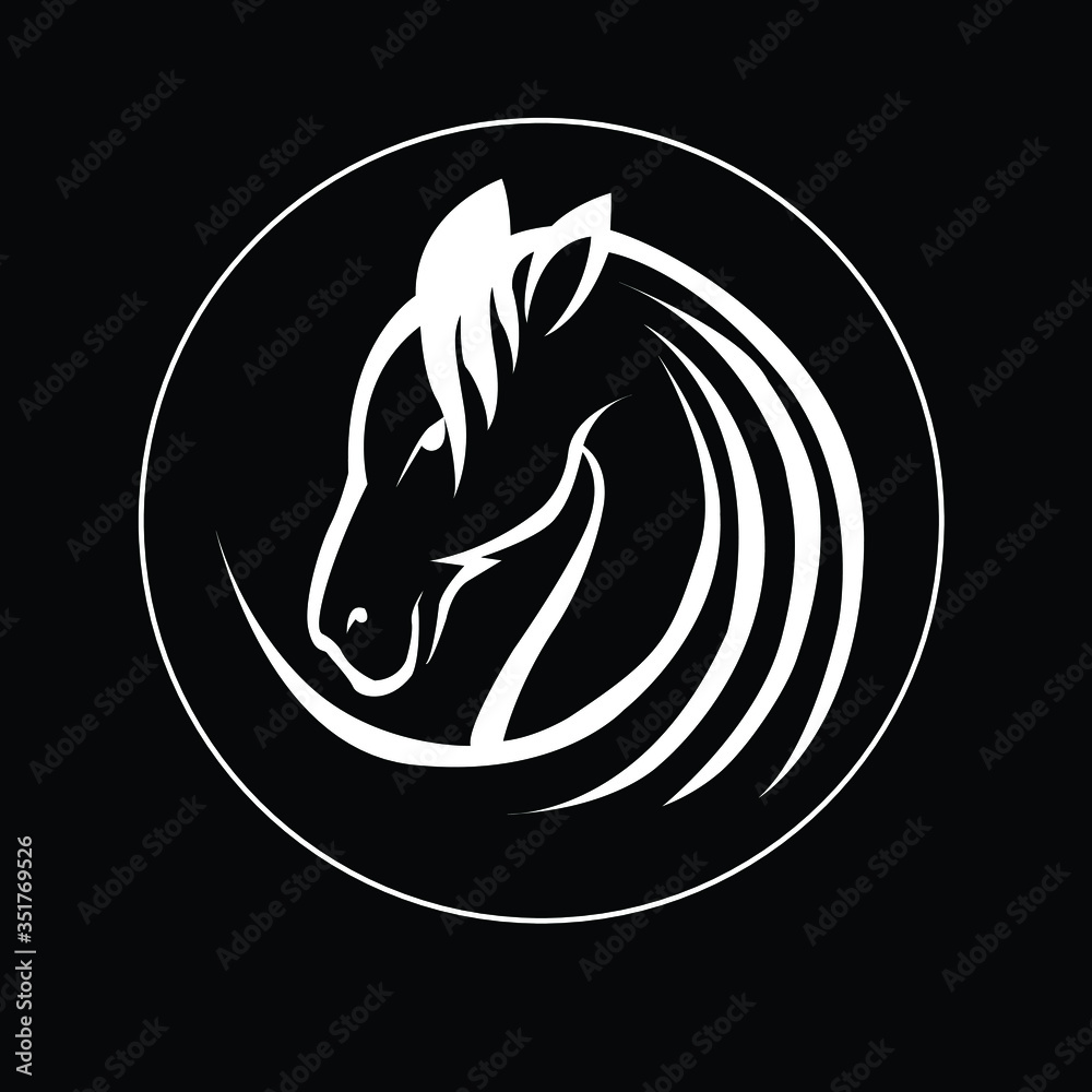 vector image of an abstract horse with dark background vector image of an abstract horse with dark background