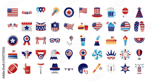 bundle of usa set icons