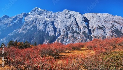  Jade Dragon Snow Mountain scenic area in yunnan, China