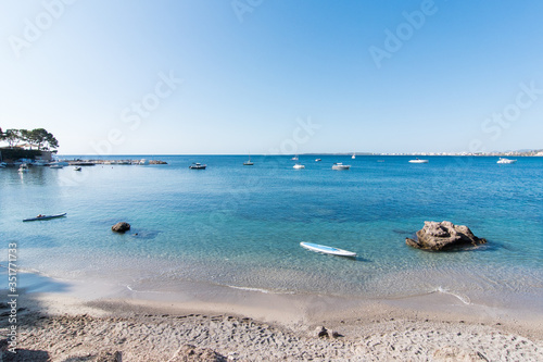 Boats and seascape on the Costa de los Pinos  Majorca