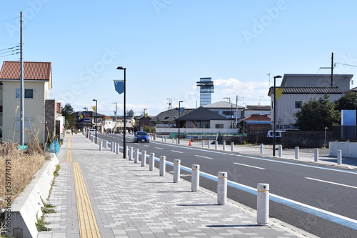 Cityscape of Oarai, Ibaraki Prefecture, Japan photo