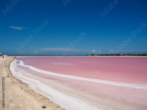 Pink Lagoon in Las Coroladas Mexico