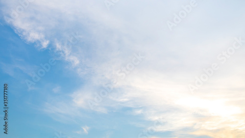 Fototapeta Naklejka Na Ścianę i Meble -  Photo of blue sky and white clouds or cloudscape.