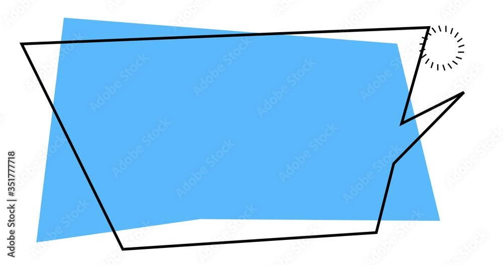 Animation of a speech bubble with a blue background