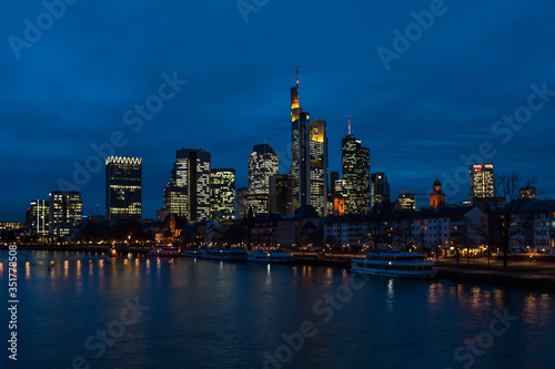 Frankfurt Buildings at night