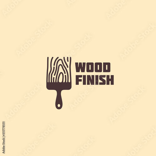 Wood finish logo