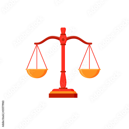 Scale flat logo icon illustration