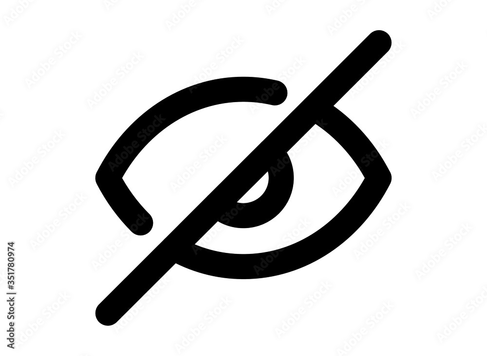 Invisible icon vector for web and app Invisible icon vector for web and app