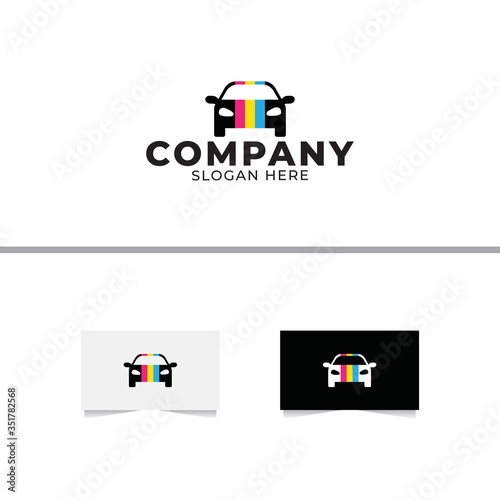 Car Recolor Logo Design Vector Template