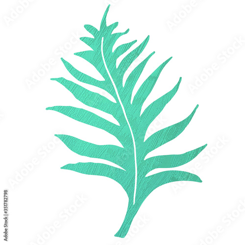 decorative element green leaf illustration texturePrint