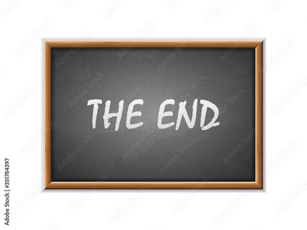 Naklejka premium The end written on a blackboard