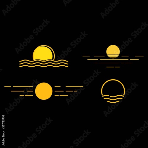 sun illustration  logo vector