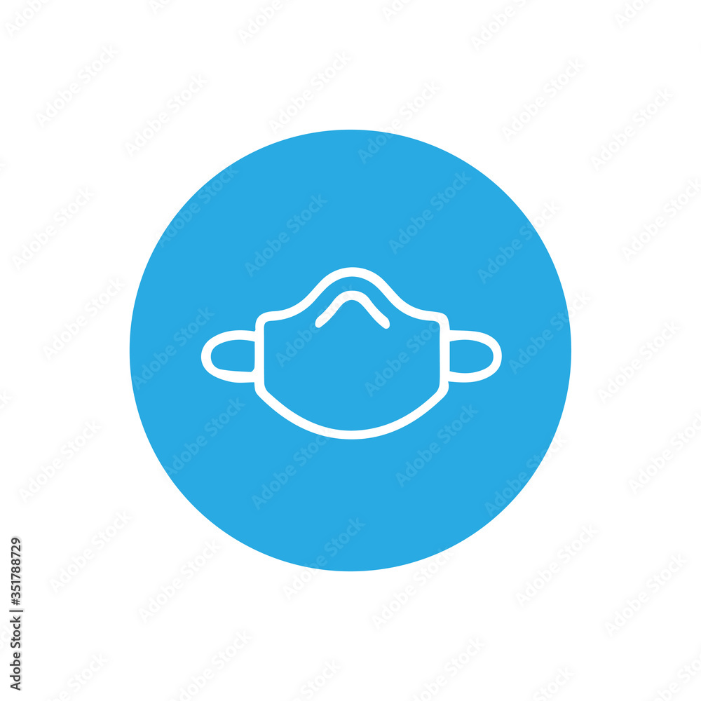 Safety sign, Wear dust mask.Medical mask icon isolated.Safety breathing masks. Safety sign, Wear dust mask.Medical mask icon isolated.Safety breathing masks.