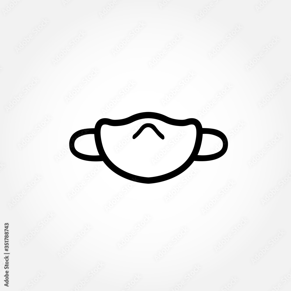 Safety sign, Wear dust mask.Medical mask icon isolated.Safety breathing masks. Safety sign, Wear dust mask.Medical mask icon isolated.Safety breathing masks.