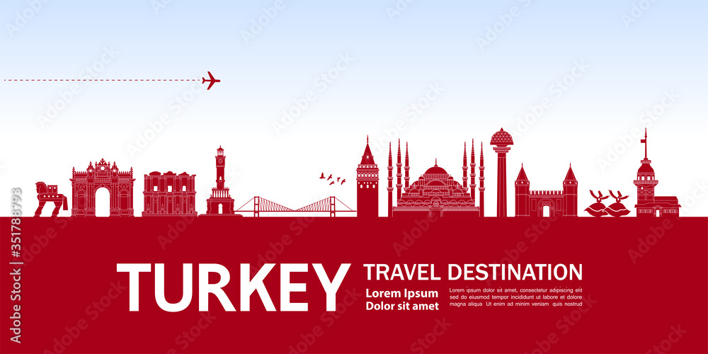 Turkey travel destination grand vector illustration. Turkey travel destination grand vector illustration.