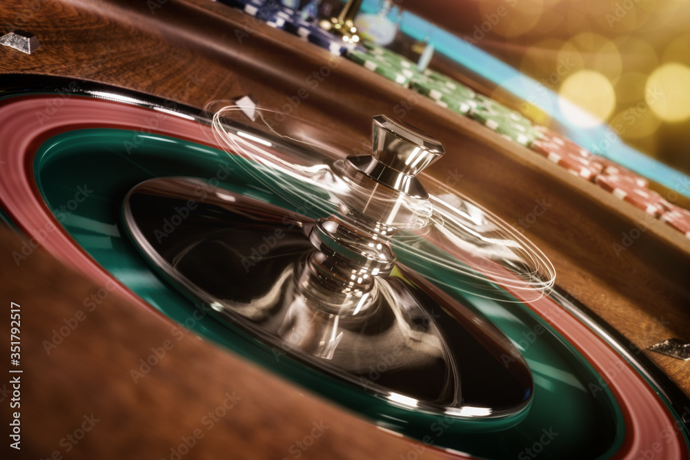 Naklejka premium Roulette table close up at the Casino