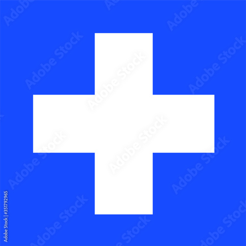 first aid blue cross sign