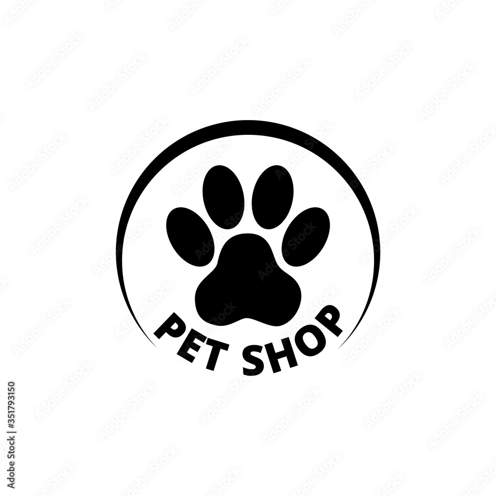 Pet shop icon isolated on white background