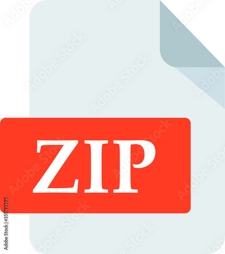 Zip file compressed file icon vector