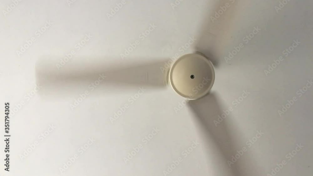 Turning ceiling fan slow motion Turning ceiling fan slow motion