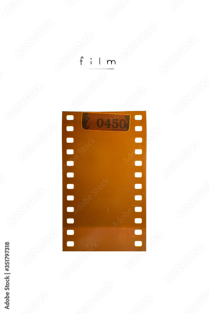 (35 mm.) Negative film frame.With white space.