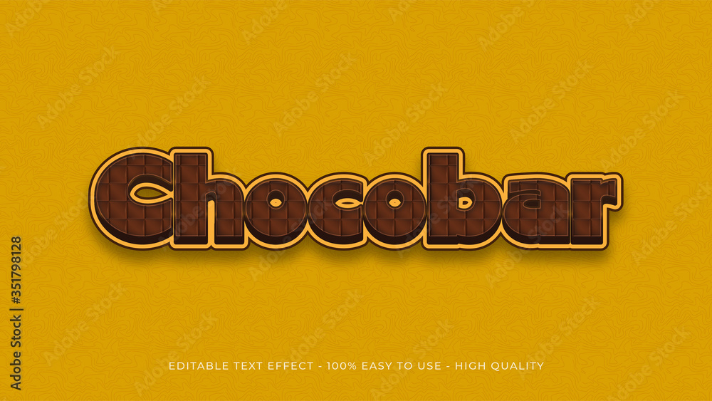 chocolate bar editable text effect chocolate bar editable text effect