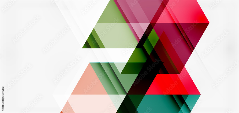 Geometric abstract background, mosaic triangle and hexagon shapes. Trendy abstract layout template for business or technology presentation, internet poster or web brochure cover, wallpaper Geometric abstract background, mosaic triangle and hexagon shapes. Trendy abstract layout template for business or technology presentation, internet poster or web brochure cover, wallpaper