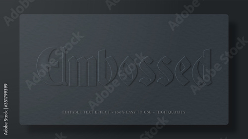 embossed paper editable text effect