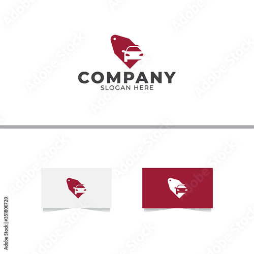 Discount Car Logo Design Vector Template