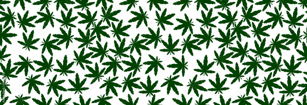 Green hemp on a white light. Vector Marijuana Seamless Pattern Green hemp on a white light. Vector Marijuana Seamless Pattern