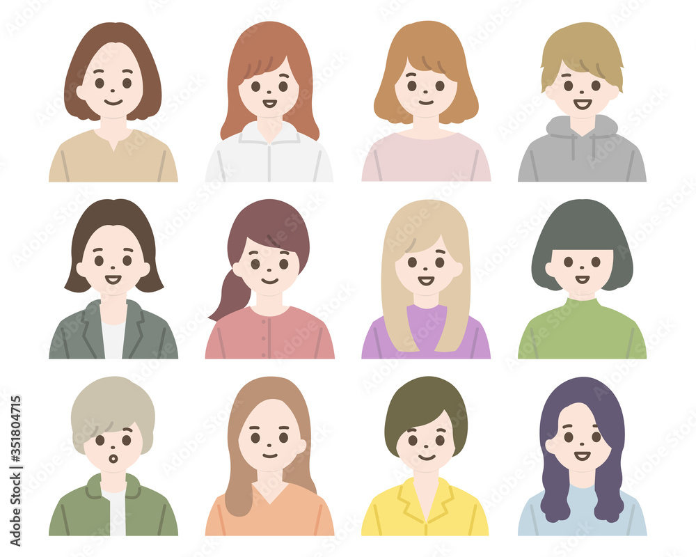女性 アイコン イラスト 女性 アイコン イラスト