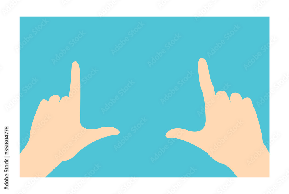 The hands are shaped up into a camera action. This object is vector illustration and color is editable. Uses for template, print, website , flyer and brochure. The hands are shaped up into a camera action. This object is vector illustration and color is editable. Uses for template, print, website , flyer and brochure.