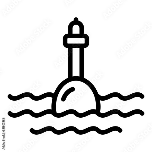Fish farm bobber icon. Outline fish farm bobber vector icon for web design isolated on white background