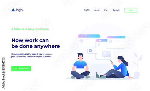 Illustration Landing Page (ID: 351808745)