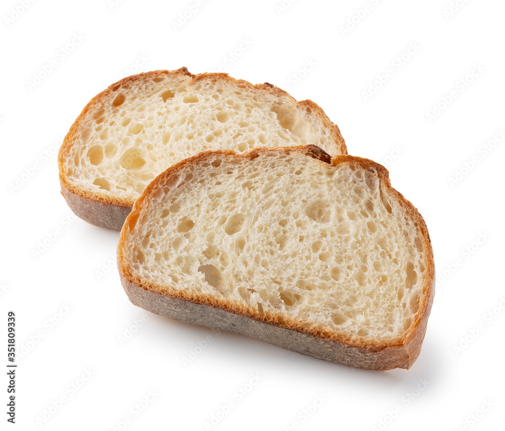 Hard bread placed on a white background